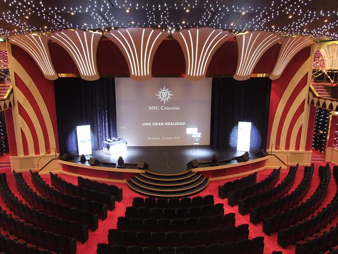 El impresionante Gran Teatro del MSC Orchestra